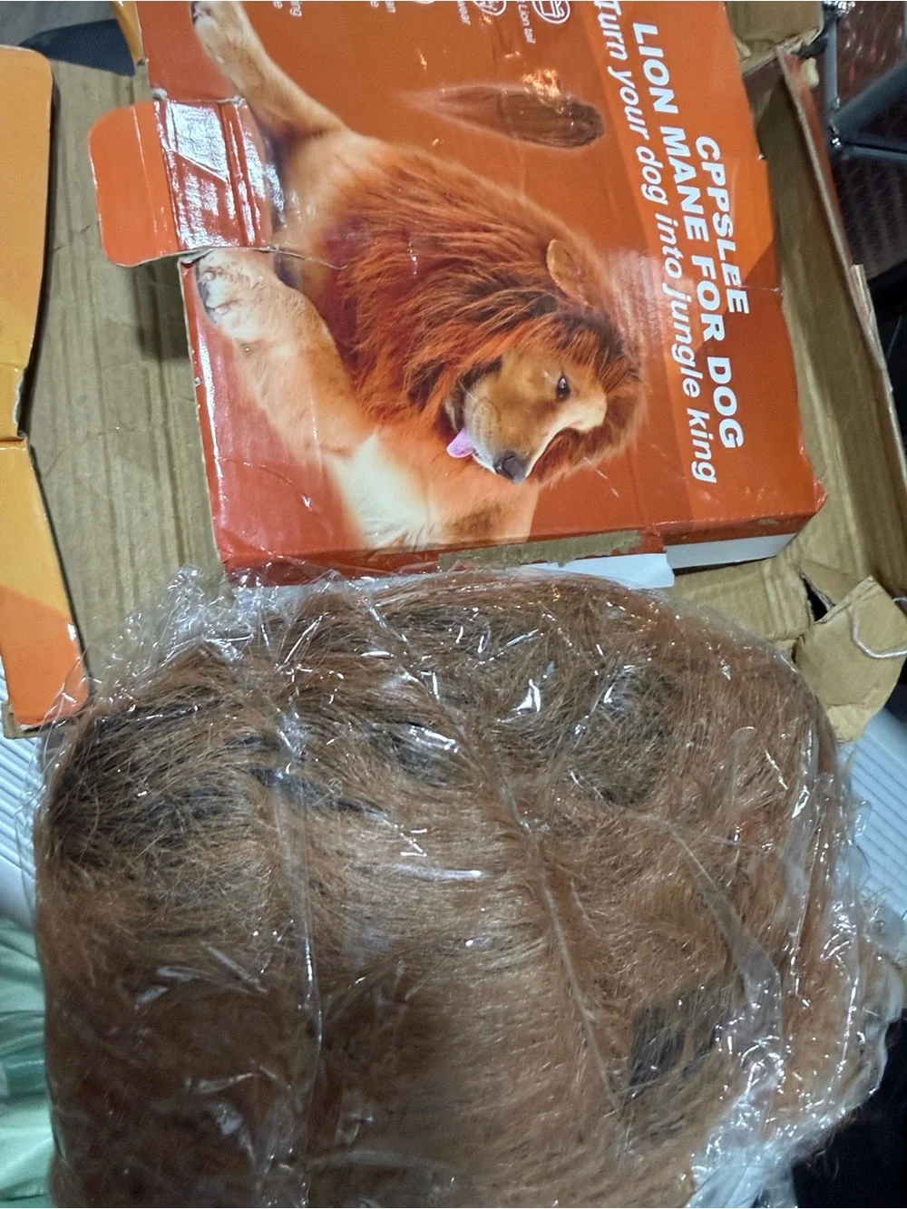 Dog Lion Mane Costume - Brown